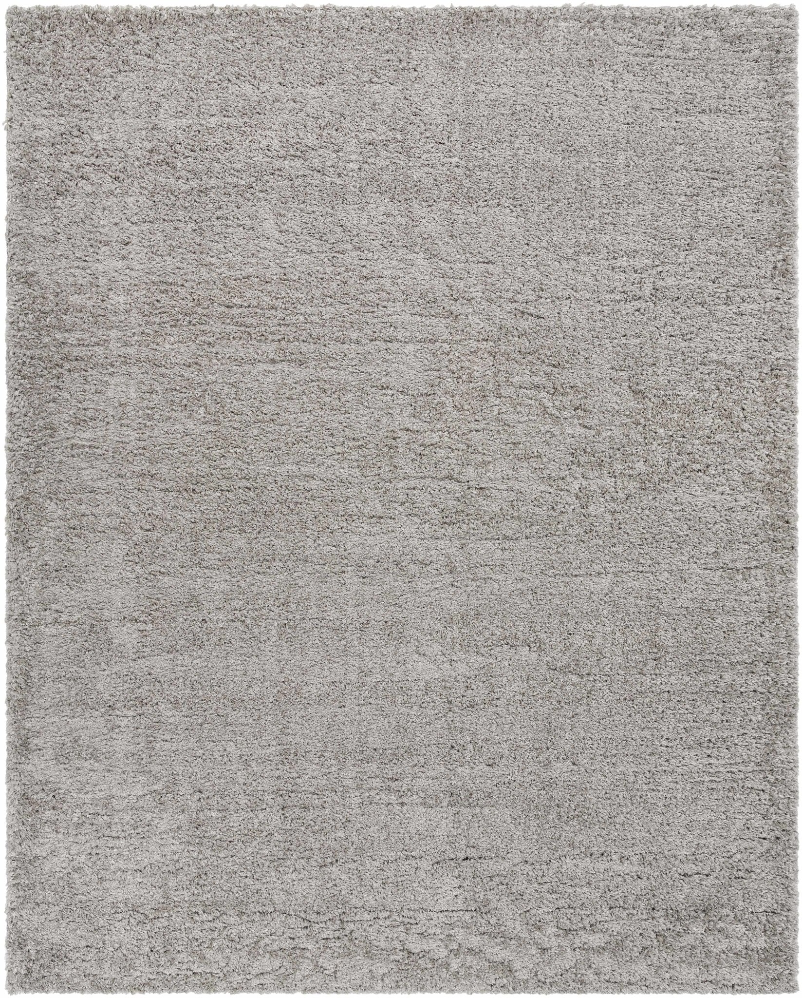 Siari Solid Medium Gray Shag Rug - thewrightstore
