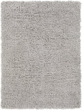 Siari Solid Medium Gray Shag Rug - thewrightstore