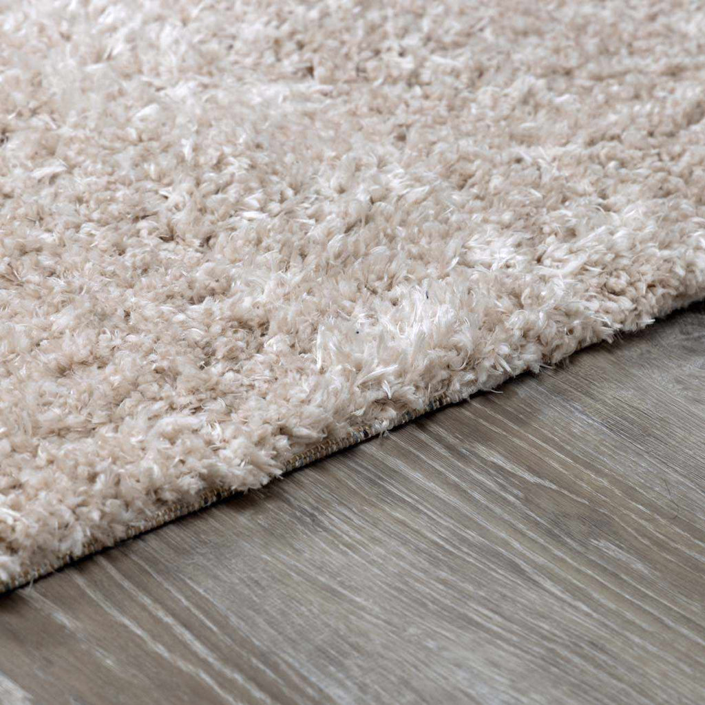 Siari Solid Oatmeal Shag Rug - thewrightstore