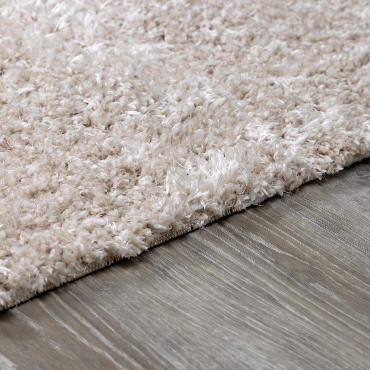 Siari Solid Oatmeal Shag Rug - thewrightstore