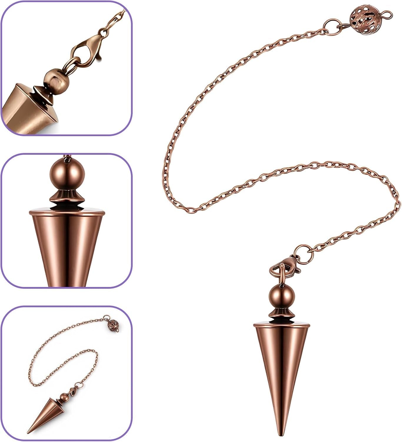 Sibba Copper Healing Pendulum for Spiritual Divination and Reiki Balance Guidance - thewrightstore