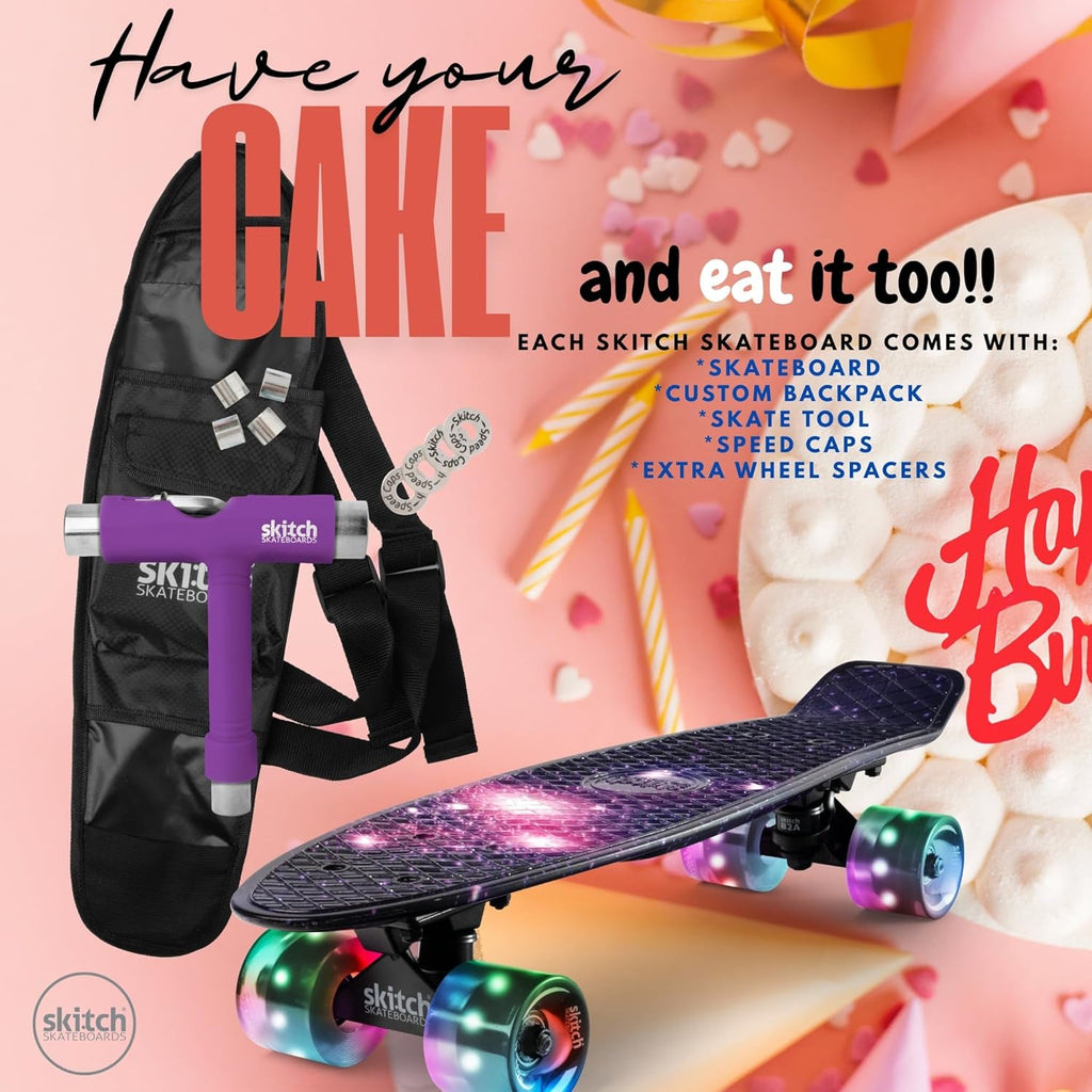 Skateboards for Kids, Teens and Adults | Premium Skateboard Gift Set for Beginners and Pros Complete with Mini Cruiser Board + Skateboard Backpack + Video Course + Speed Control + Skate Tool - thewrightstore
