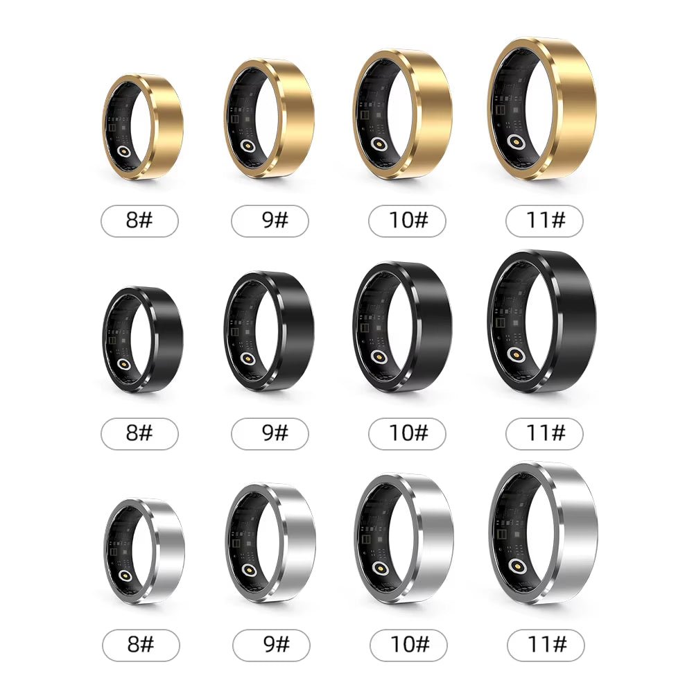 Smart Ring Waterproof Sport Intelligent Health Ring Blood Oxygen Heart Rate Sleep Monitor Activity & Sleep Tracker for Men Women - thewrightstore