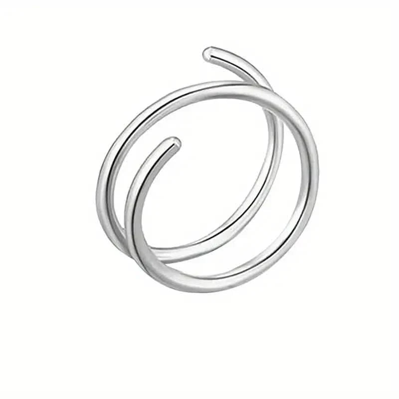 Stainless Steel Double Helix Nose Ring – 14K Gold Plated Hot Style Piercing Jewelry for Women - thewrightstore