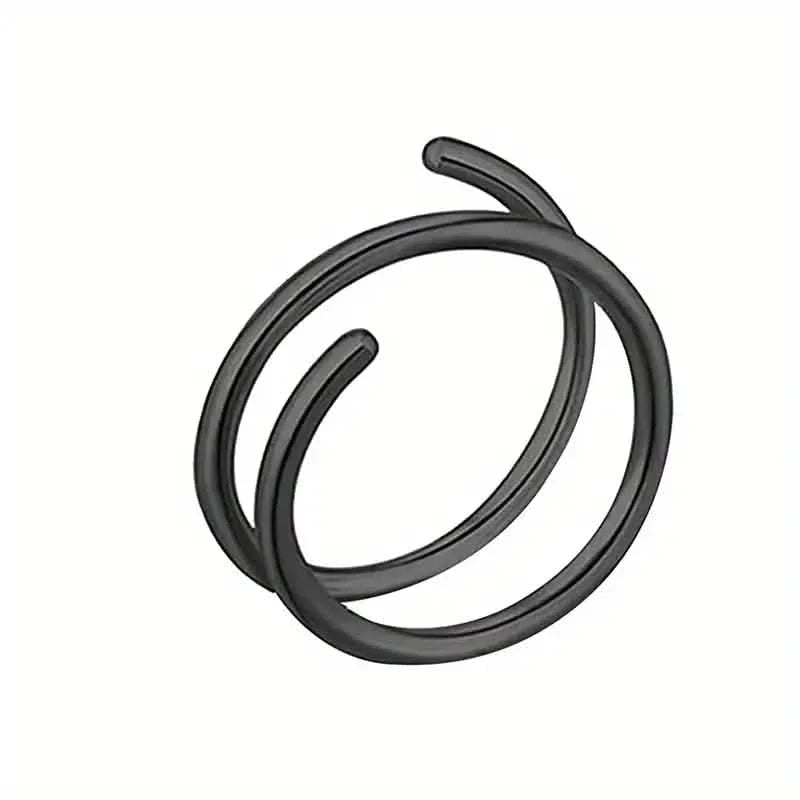 Stainless Steel Double Helix Nose Ring – 14K Gold Plated Hot Style Piercing Jewelry for Women - thewrightstore