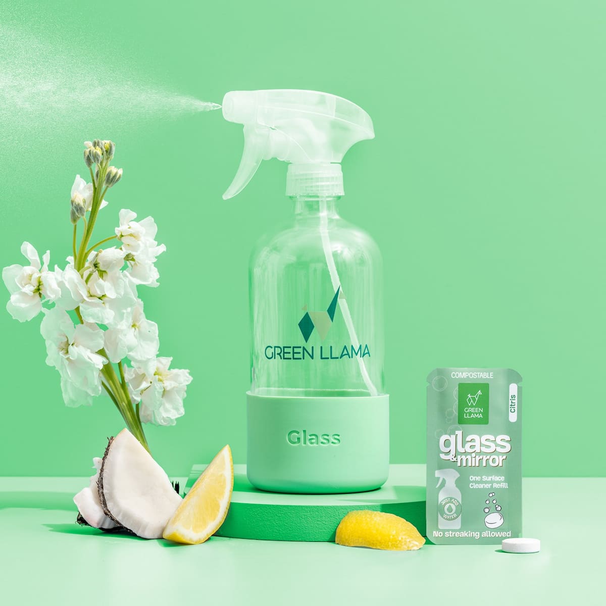 Streak - Free Glass & Mirror Cleaner Kit with Litsea Cubeba Fragrance - thewrightstore