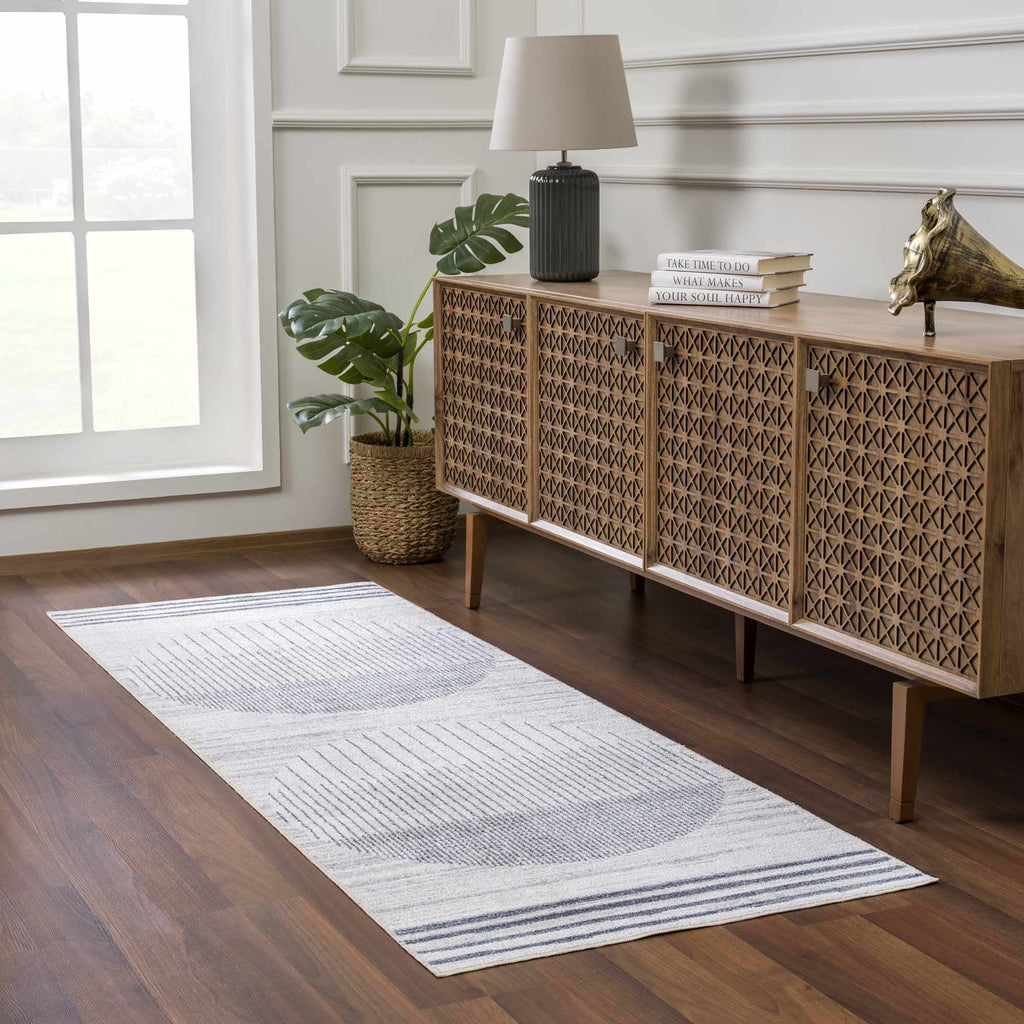Thad Medium Gray Washable Area Rug - thewrightstore