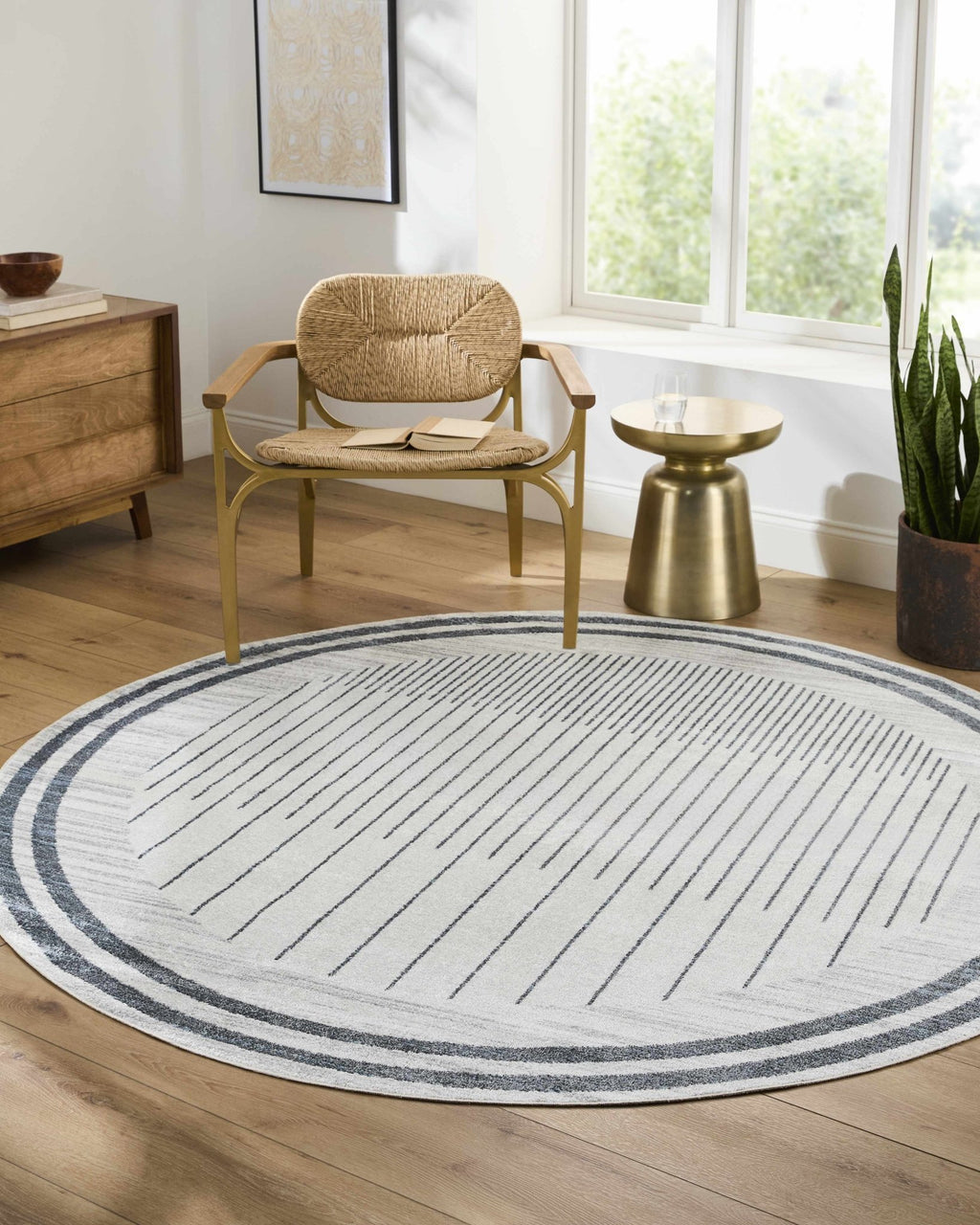 Thad Medium Gray Washable Area Rug - thewrightstore
