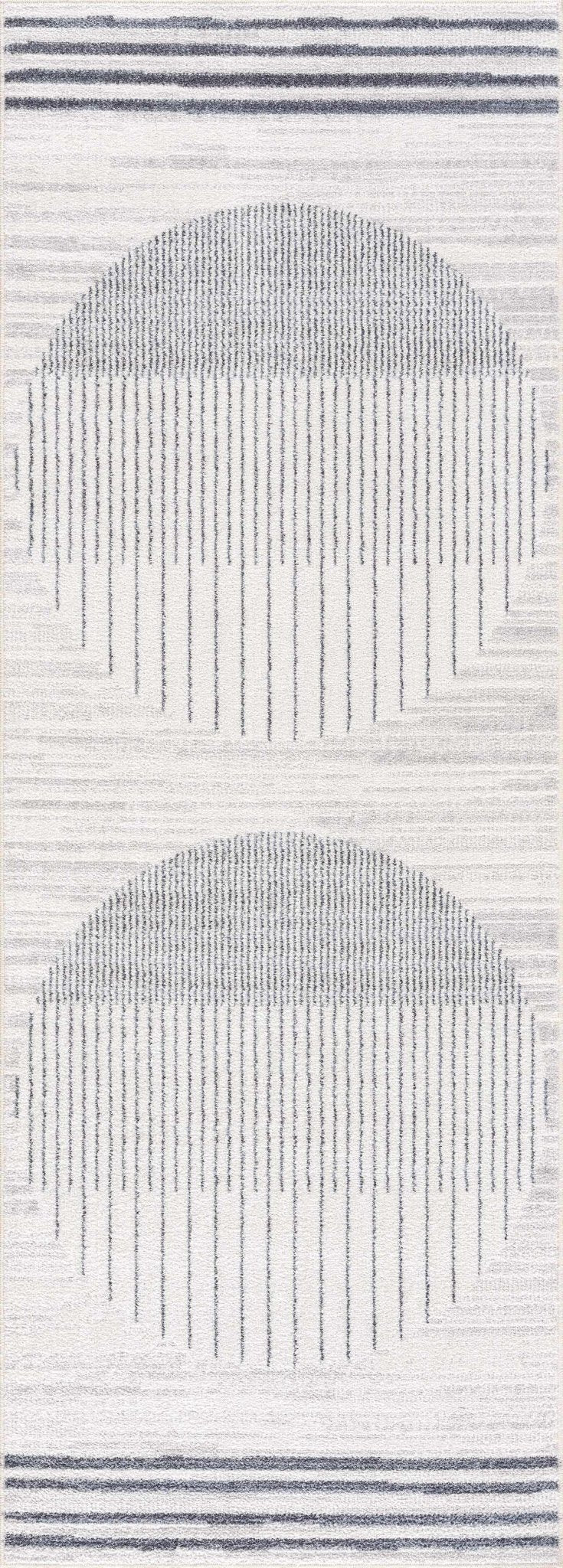 Thad Medium Gray Washable Area Rug - thewrightstore