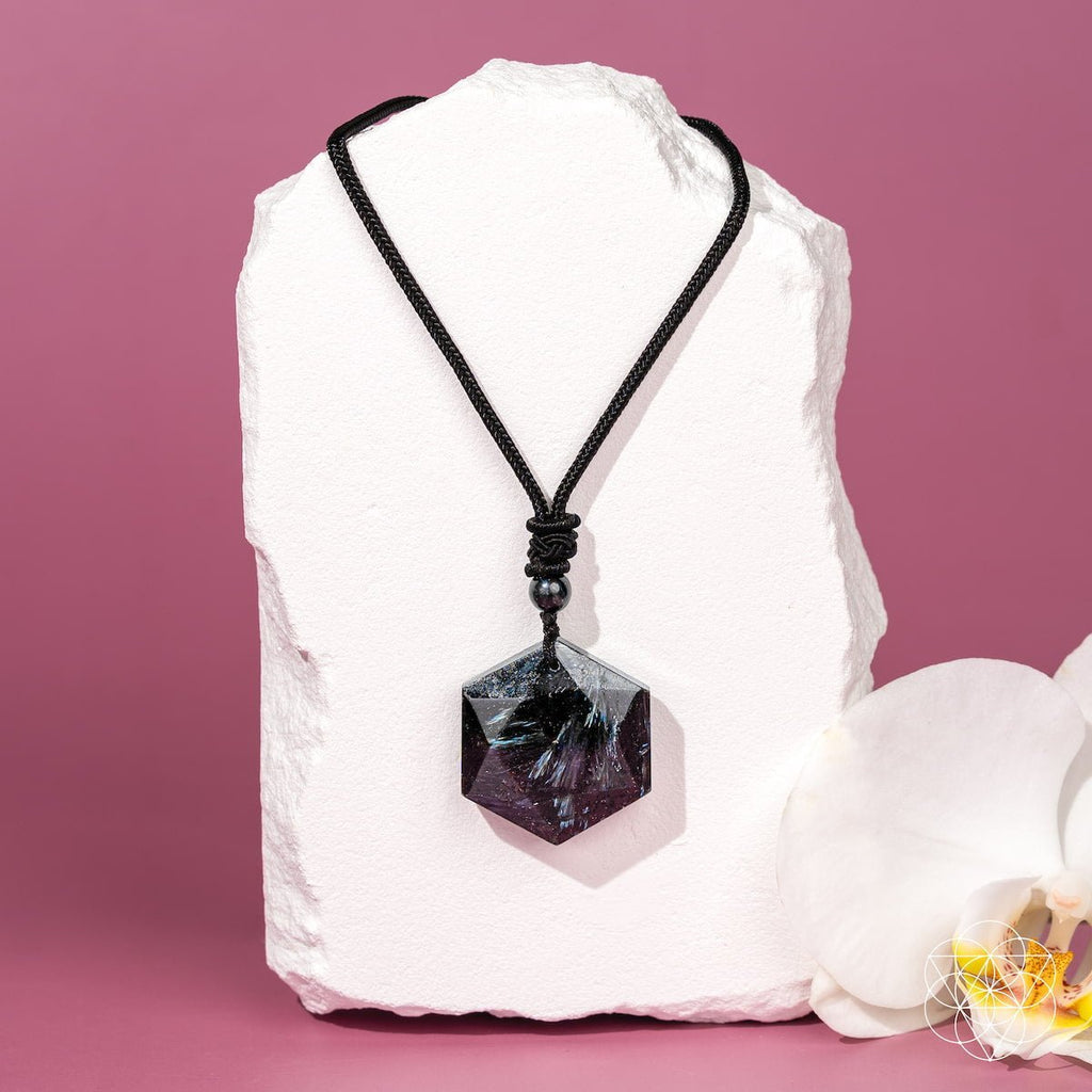 The Arfvedsonite Deep Healing Pendant - thewrightstore