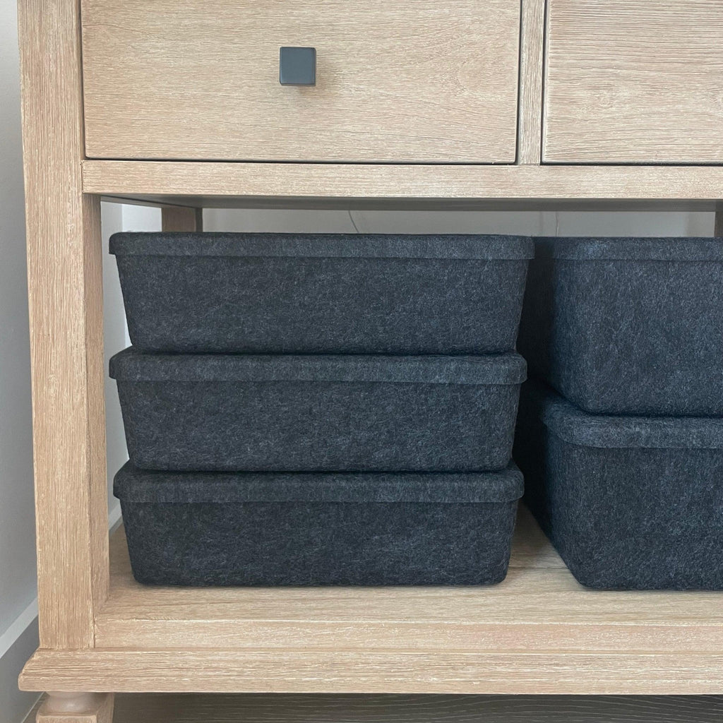 The Sculpted Bin - Long with Lid - thewrightstore