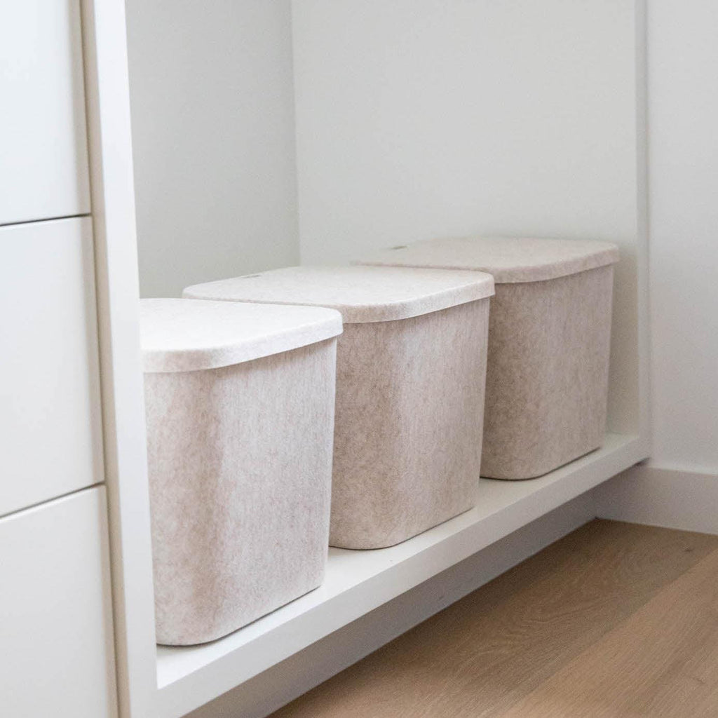 The Sculpted Bin - Original with Lid | Set of 3 - thewrightstore