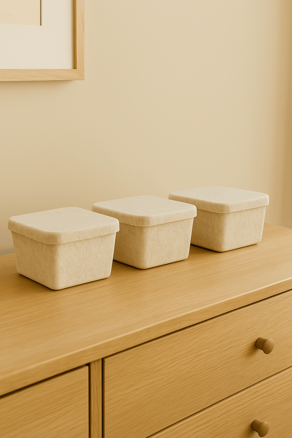 The Sculpted Bin - Petite with Lid | Set of 3 - thewrightstore