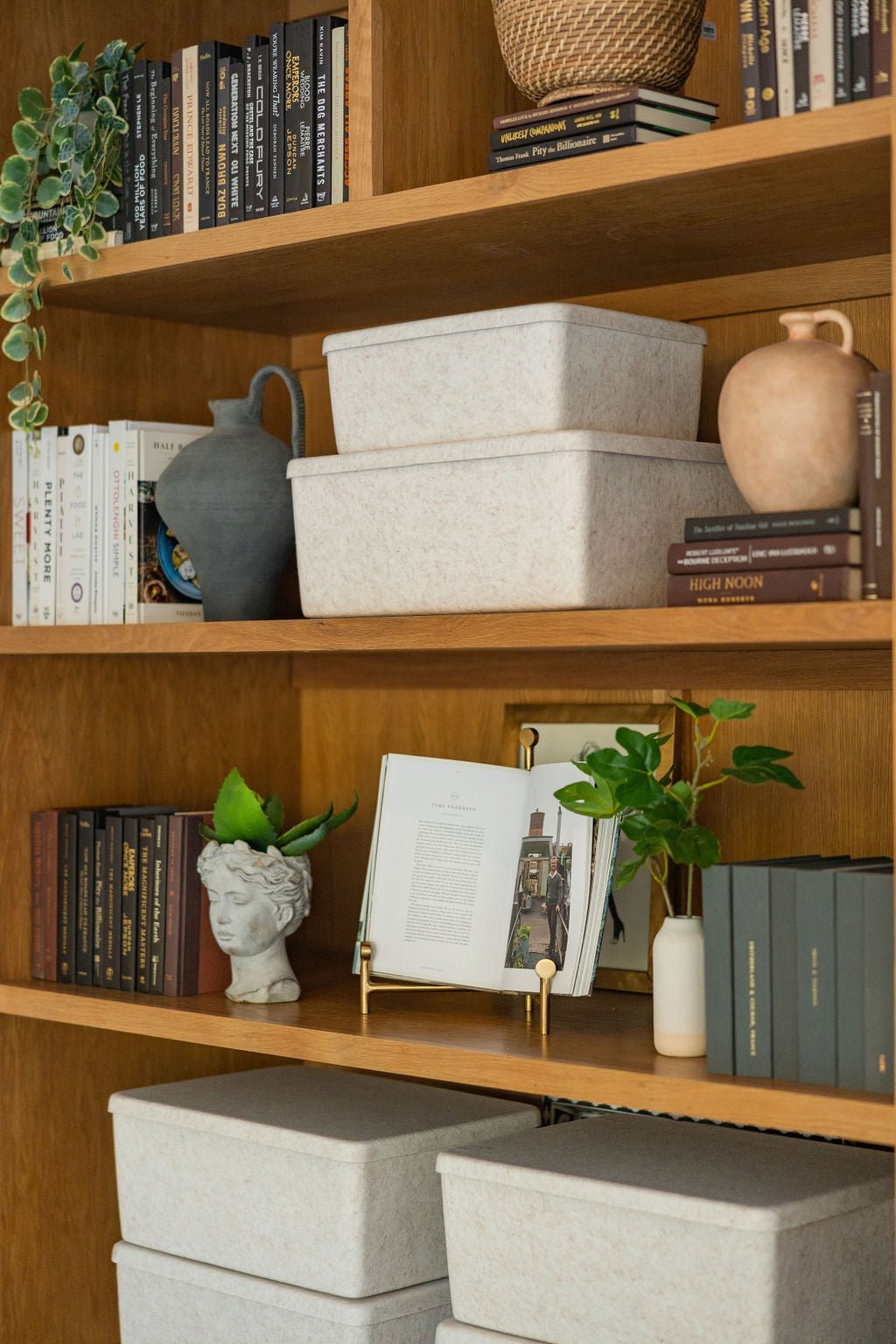 The Sculpted Bin - XL with Lid | Set of 3 - thewrightstore