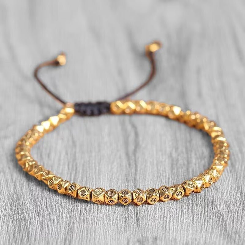Tibetan Buddhist Copper Beads Bracelet Healing Reiki Protection Women Men Gifts - thewrightstore