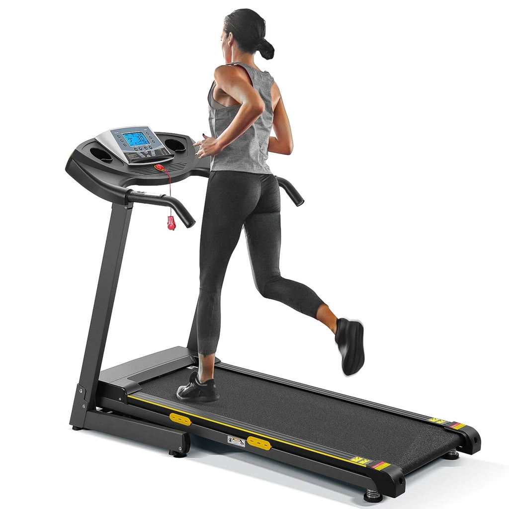 Treadmill with Incline Folding with 12 Level Automatic Incline 2.5Hp Power 8.5Mhp Speed Running Machine 15 Preset Training Program Electric Treadmill for Home Use - thewrightstore