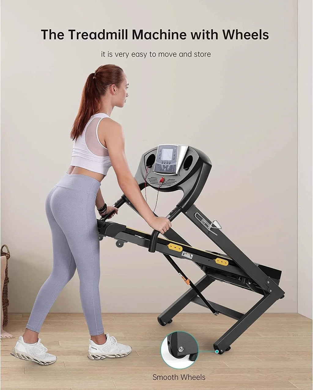Treadmill with Incline Folding with 12 Level Automatic Incline 2.5Hp Power 8.5Mhp Speed Running Machine 15 Preset Training Program Electric Treadmill for Home Use - thewrightstore