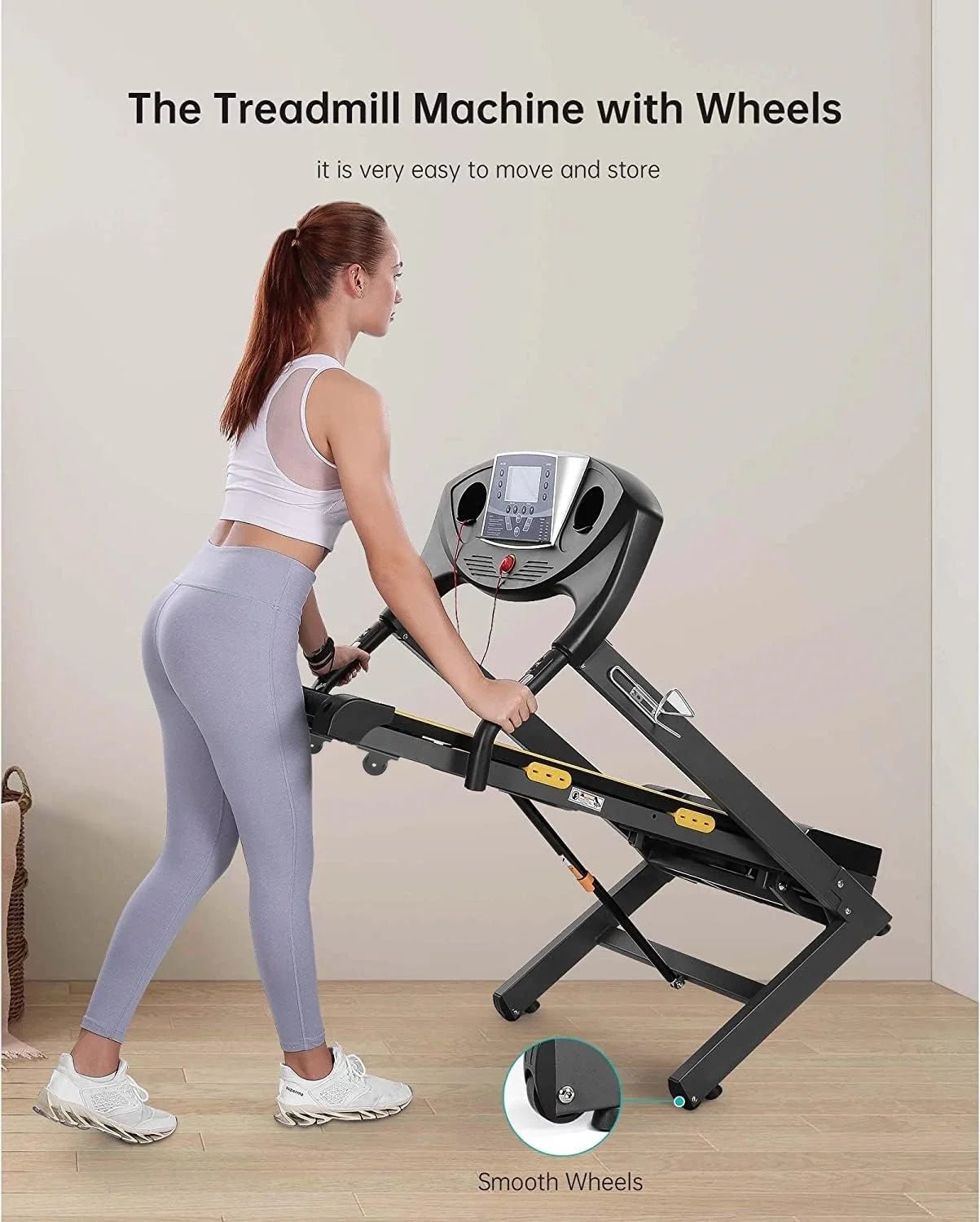 Treadmill with Incline Folding with 12 Level Automatic Incline 2.5Hp Power 8.5Mhp Speed Running Machine 15 Preset Training Program Electric Treadmill for Home Use - thewrightstore