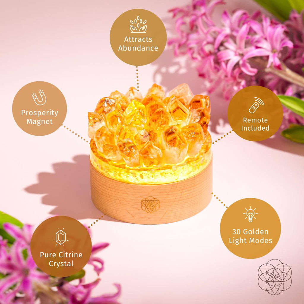 Turn My Life to Gold - Midas Citrine Lamp - thewrightstore