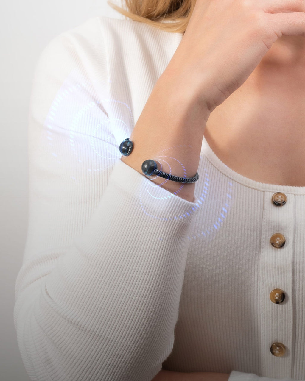 Twisted Cable Magnetic Bracelet Cuff (Gunmetal) - thewrightstore