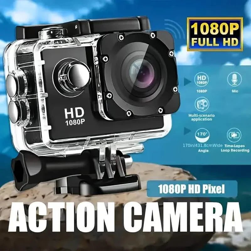 Ultra HD 1080P Action Camera – 140° Wide Angle, Fisheye Lens, LCD Display - thewrightstore