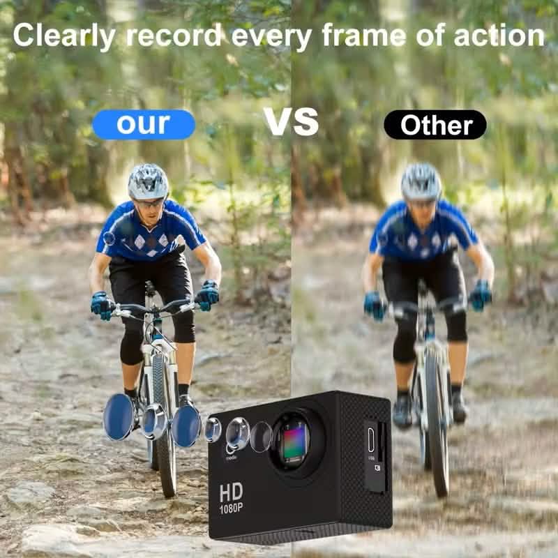 Ultra HD 1080P Action Camera – 140° Wide Angle, Fisheye Lens, LCD Display - thewrightstore