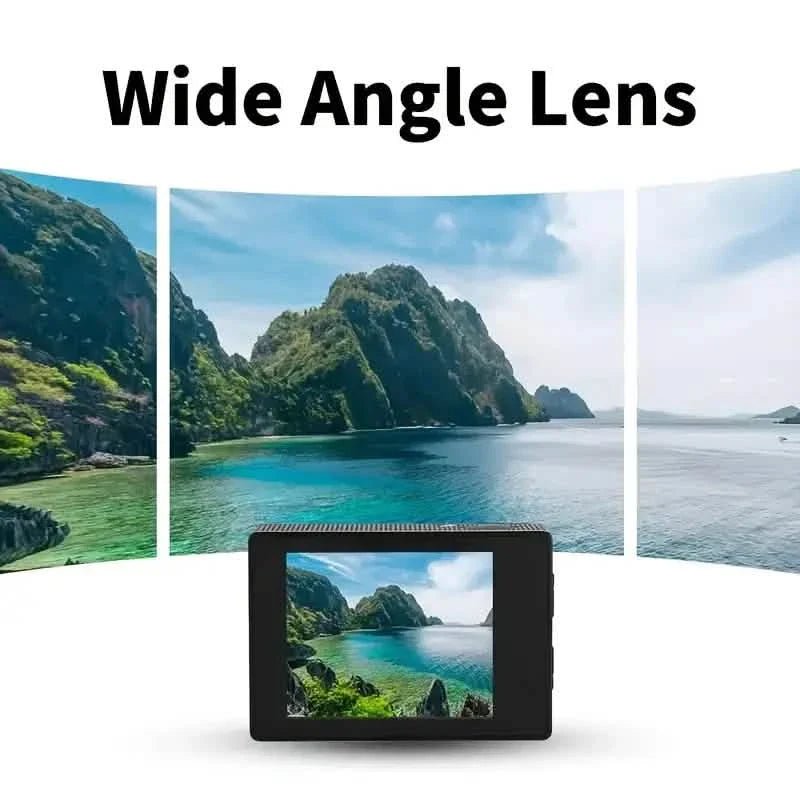 Ultra HD 1080P Action Camera – 140° Wide Angle, Fisheye Lens, LCD Display - thewrightstore