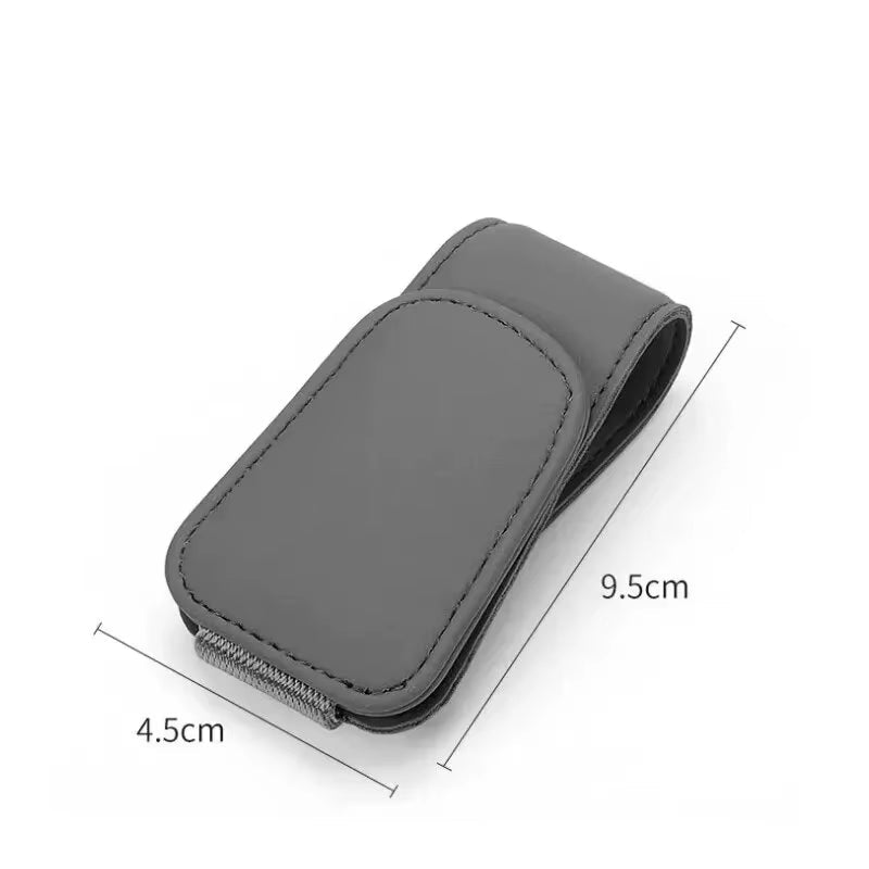 Universal Car Auto Sun Visor Eyeglass Hanger Clip Leather Glasses Holder Magnetic Multi - Function Automobile Accessories Storage - thewrightstore