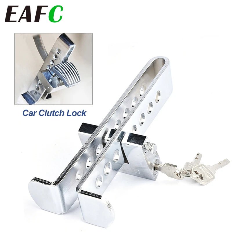 Universal Car Brake Clutch Pedal Lock Stainless Steel Isolator Throttle Accelerator Security Products Interior Auto Accessories - thewrightstore