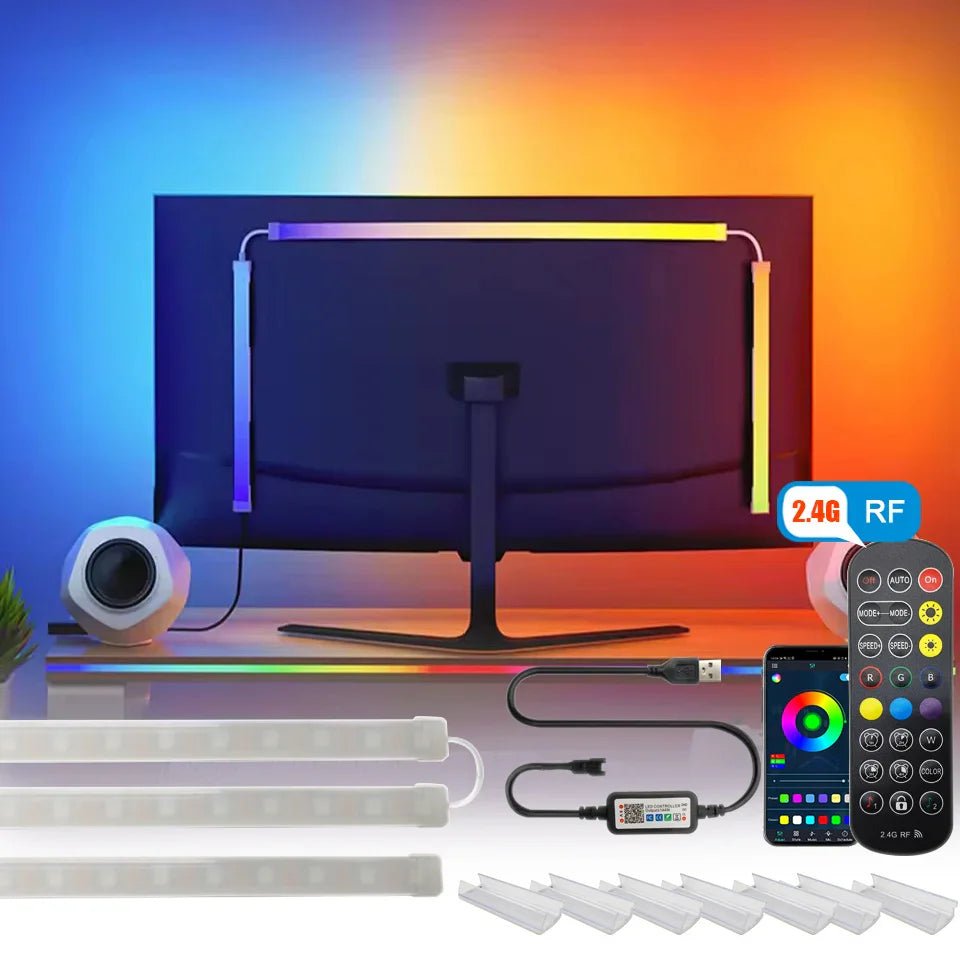 USB RGBIC LED Strip Lights for PC Monitor, App Controlled Gaming Backlight with Music Sync, 24 to 34 Inch Computer Screen LED Lighting for Gaming Room Decor - thewrightstore