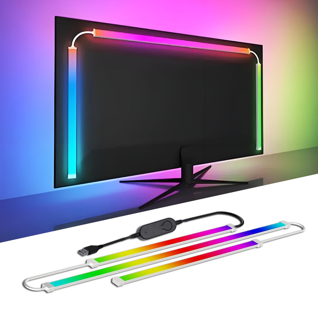USB RGBIC LED Strip Lights for PC Monitor, App Controlled Gaming Backlight with Music Sync, 24 to 34 Inch Computer Screen LED Lighting for Gaming Room Decor - thewrightstore