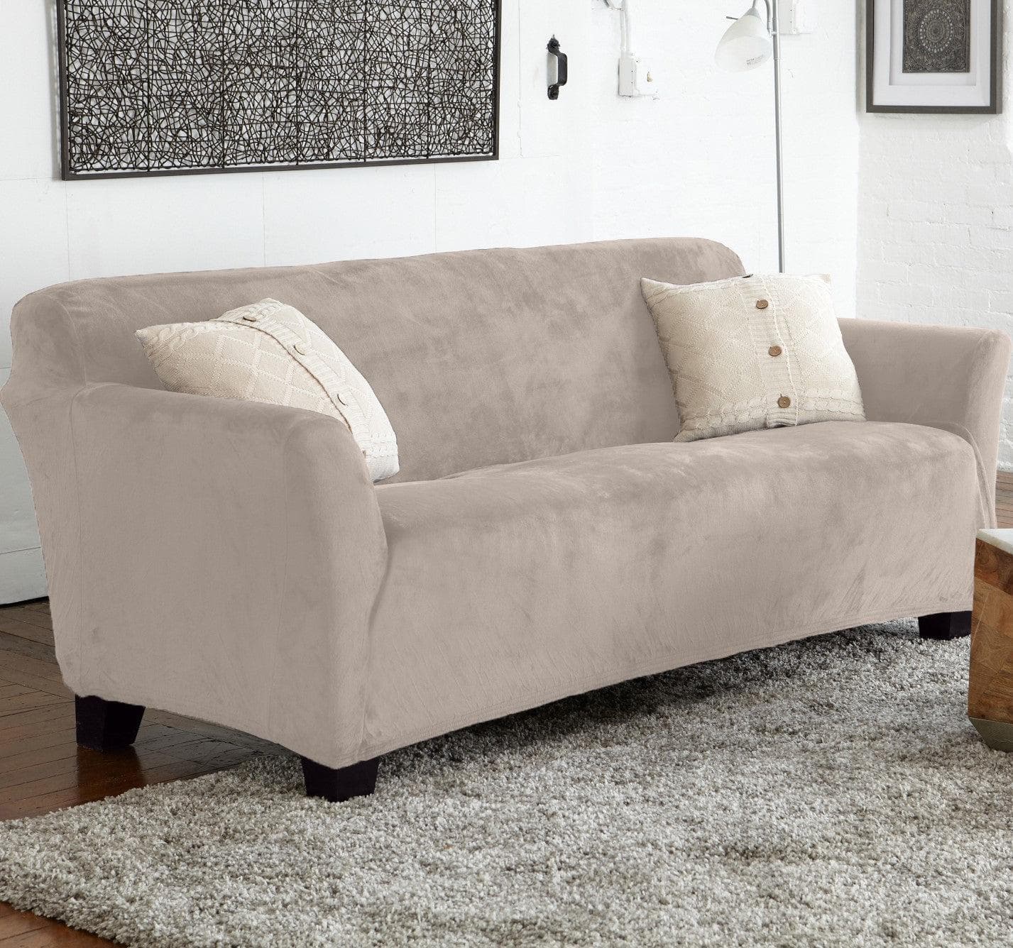 Velvet Stretch Slipcover - Gale Collection - thewrightstore