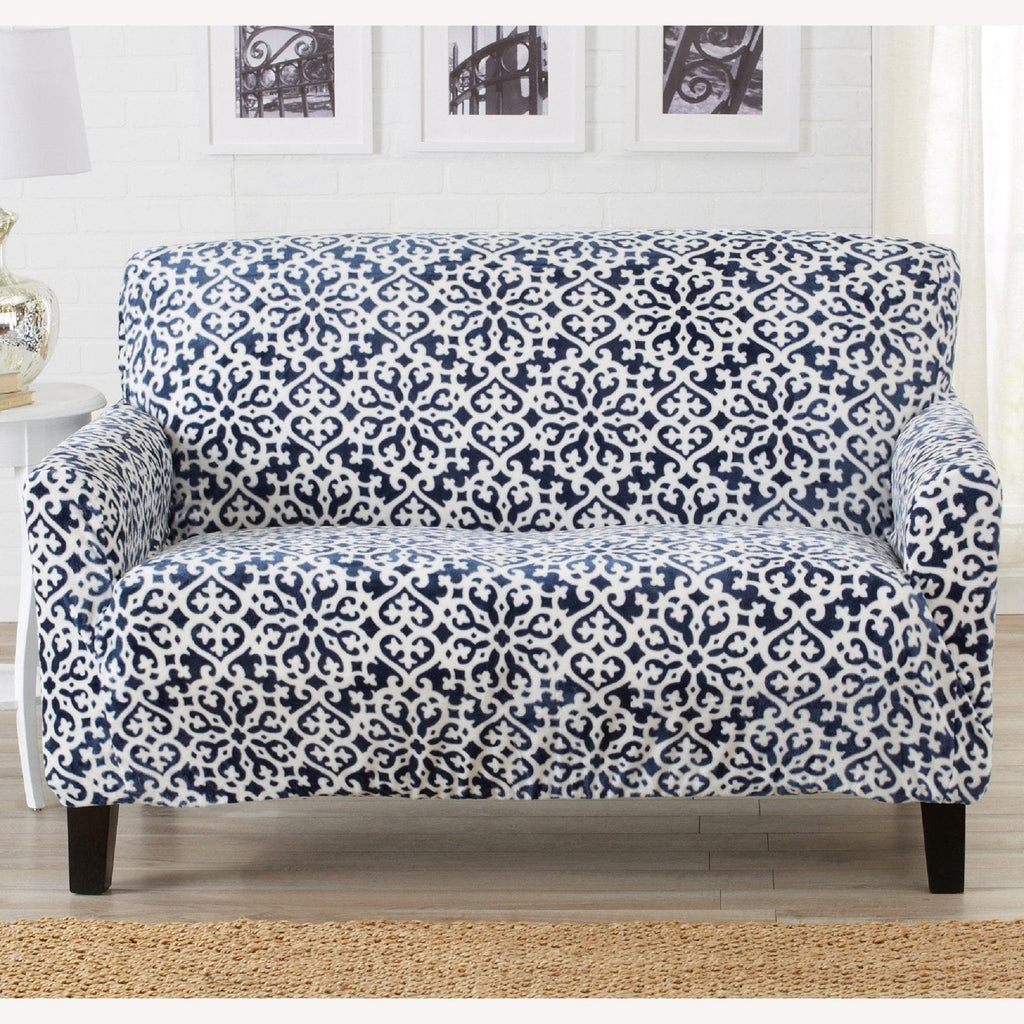 Velvet Stretch Slipcover - Gale Collection - thewrightstore