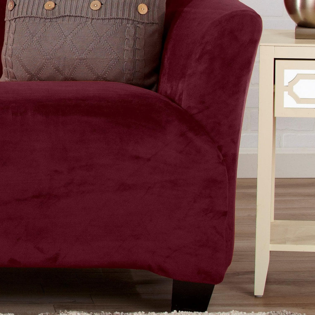 Velvet Stretch Slipcover - Gale Collection - thewrightstore