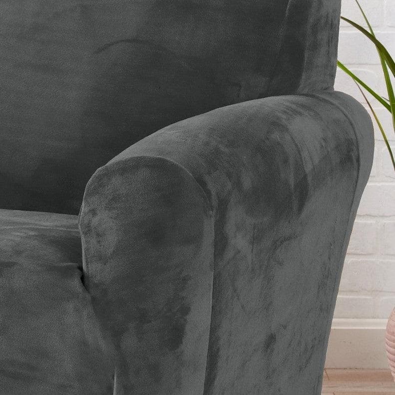 Velvet Stretch Slipcover - Gale Collection - thewrightstore