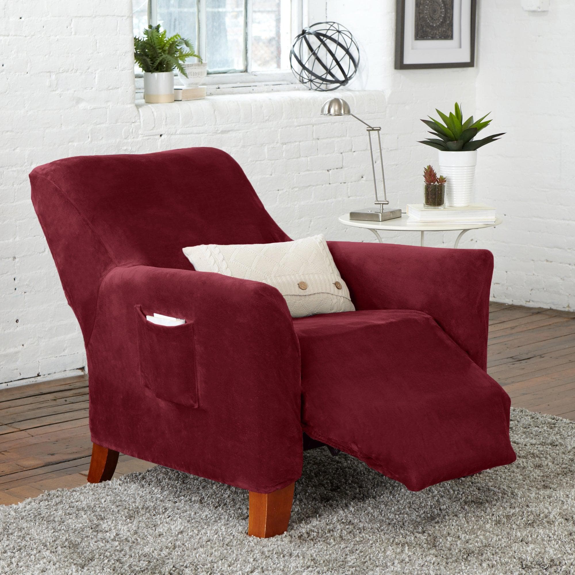 Velvet Stretch Slipcover - Gale Collection - thewrightstore
