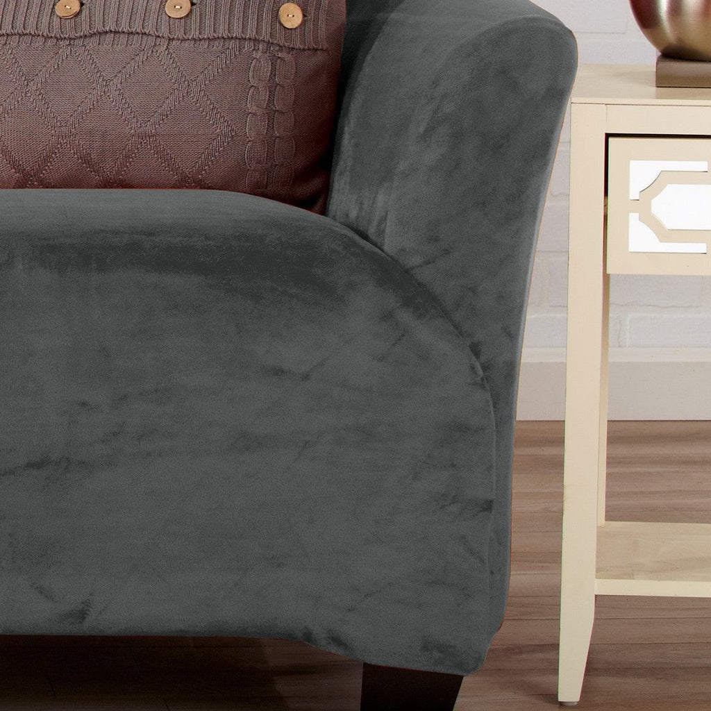 Velvet Stretch Slipcover - Gale Collection - thewrightstore