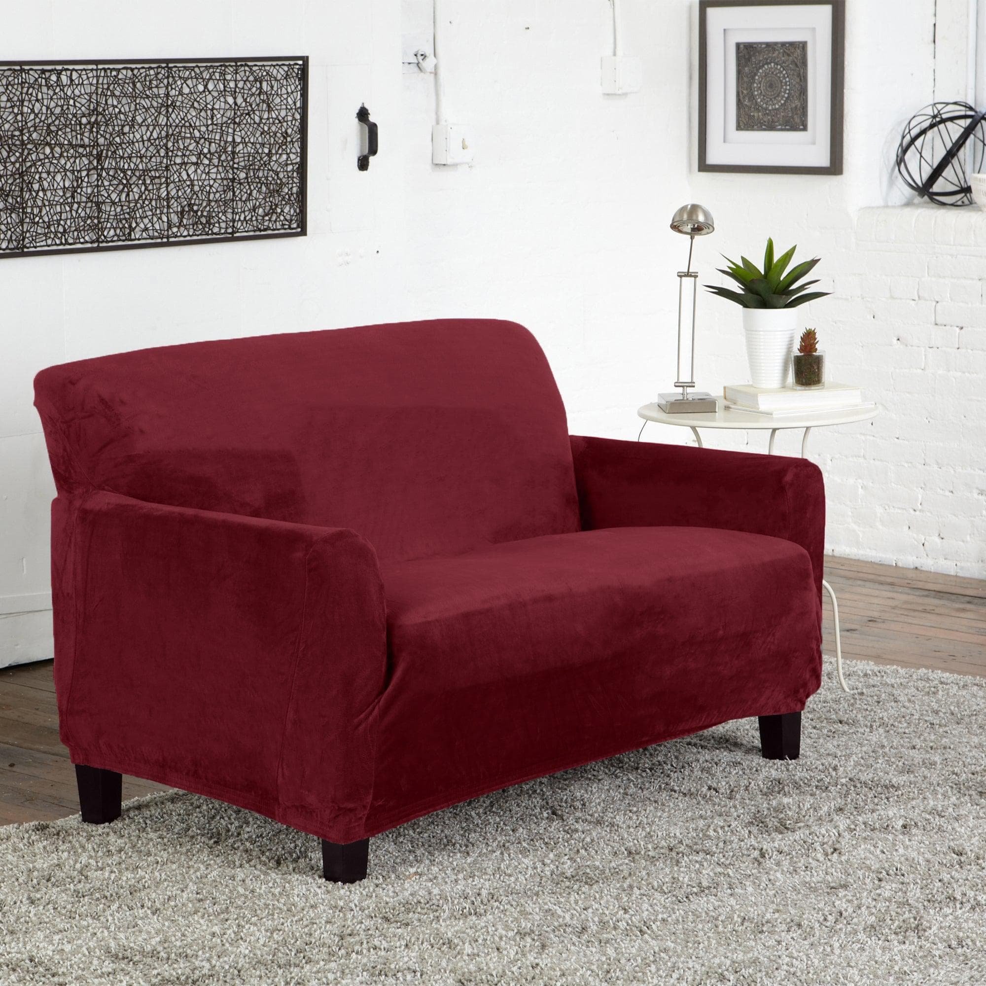 Velvet Stretch Slipcover - Gale Collection - thewrightstore