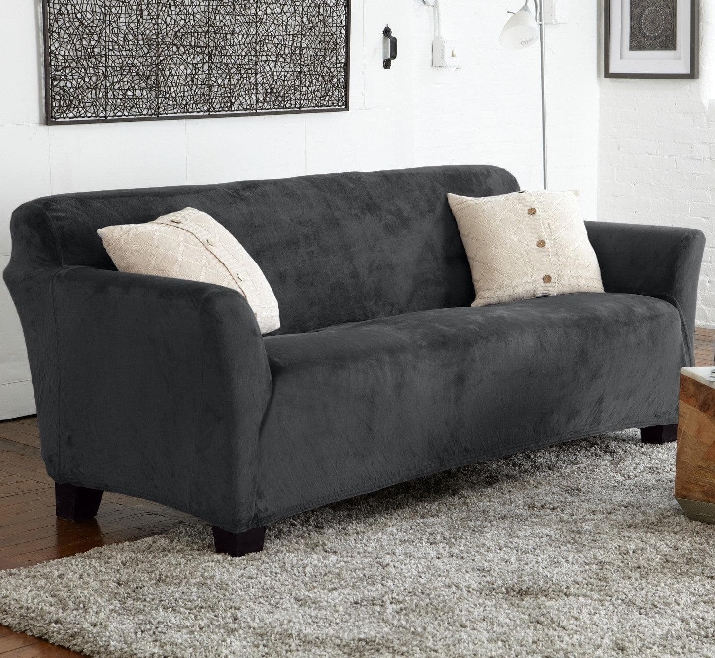 Velvet Stretch Slipcover - Gale Collection - thewrightstore
