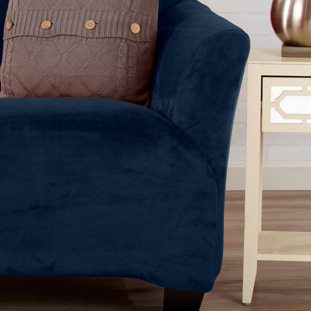 Velvet Stretch Slipcover - Gale Collection - thewrightstore
