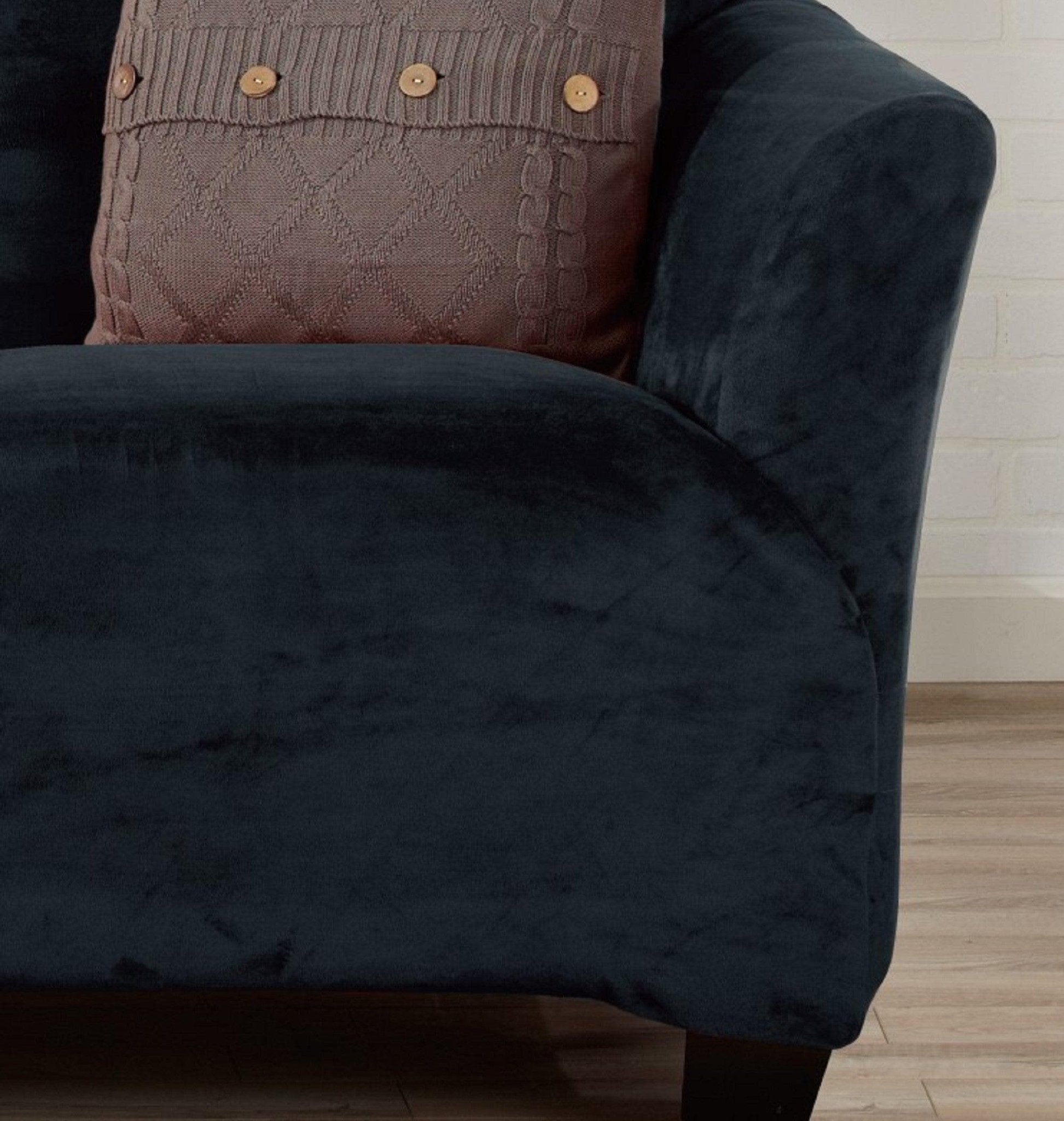 Velvet Stretch Slipcover - Gale Collection - thewrightstore