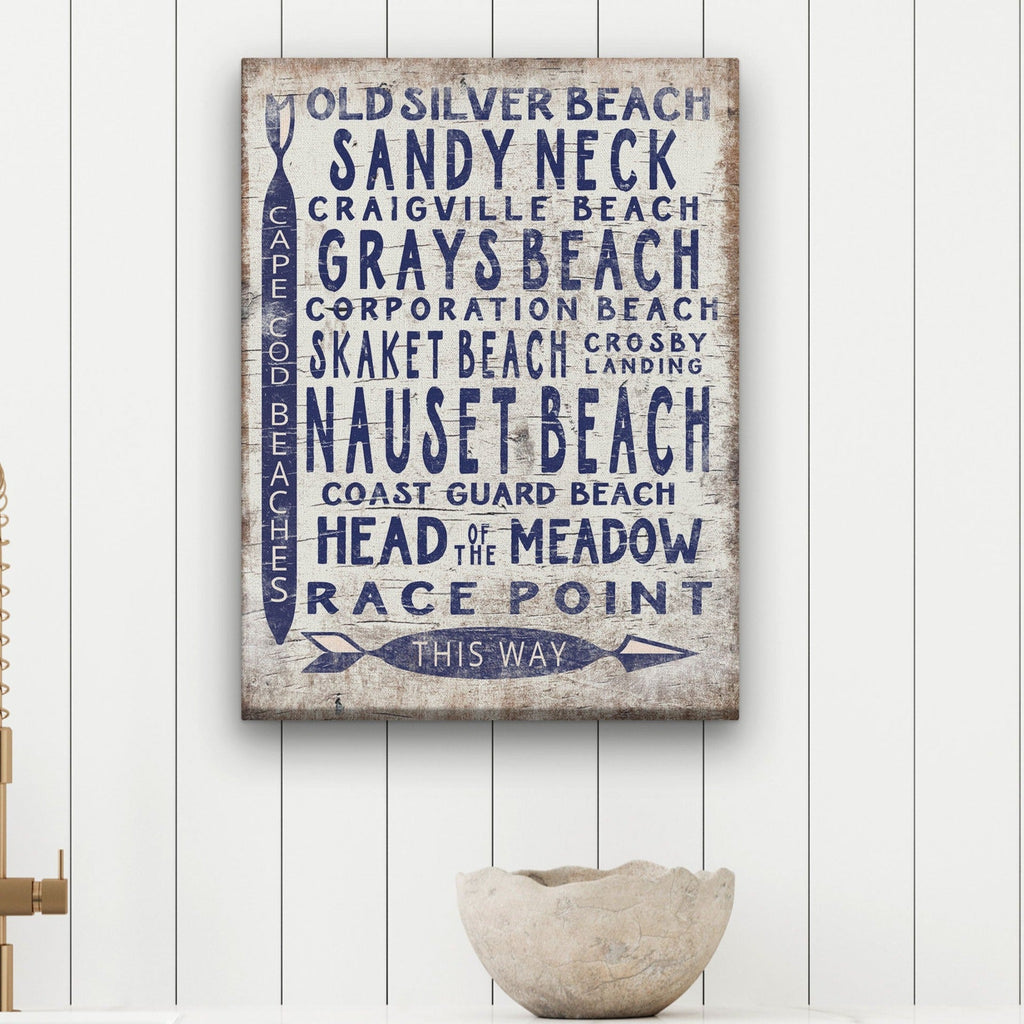 Vintage Cape Cod Beach Sign | Nauset Craigville Race Point Sandy Neck - thewrightstore
