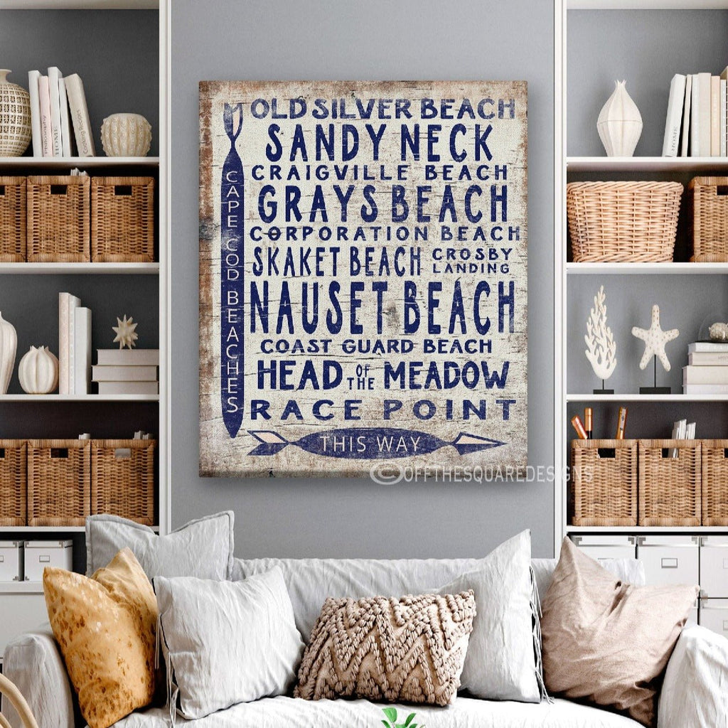Vintage Cape Cod Beach Sign | Nauset Craigville Race Point Sandy Neck - thewrightstore