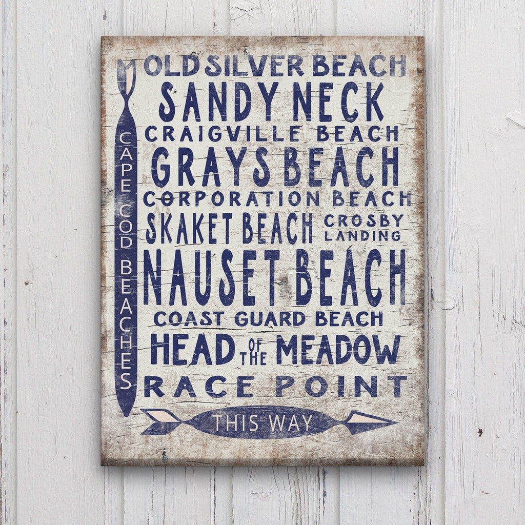 Vintage Cape Cod Beach Sign | Nauset Craigville Race Point Sandy Neck - thewrightstore