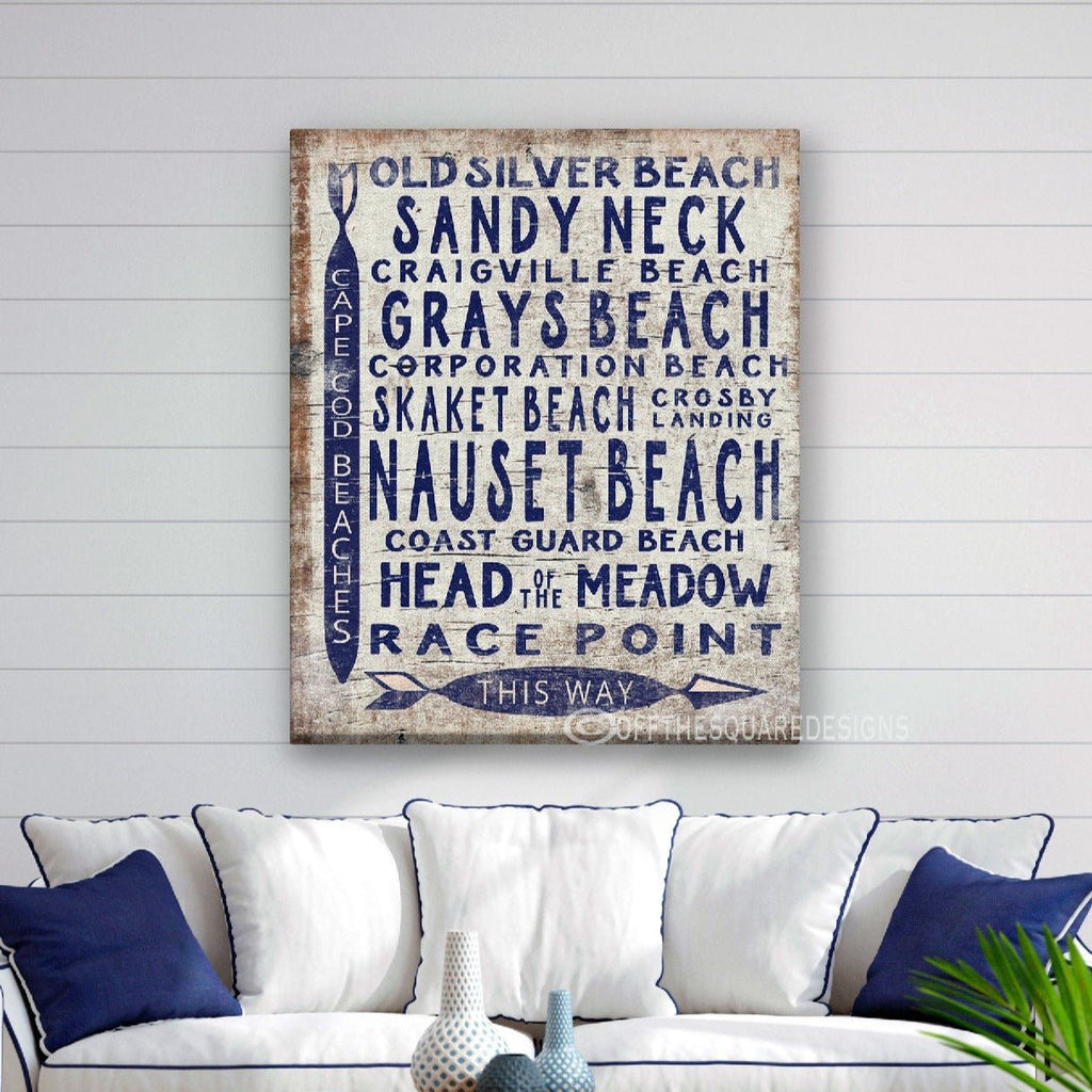 Vintage Cape Cod Beach Sign | Nauset Craigville Race Point Sandy Neck - thewrightstore