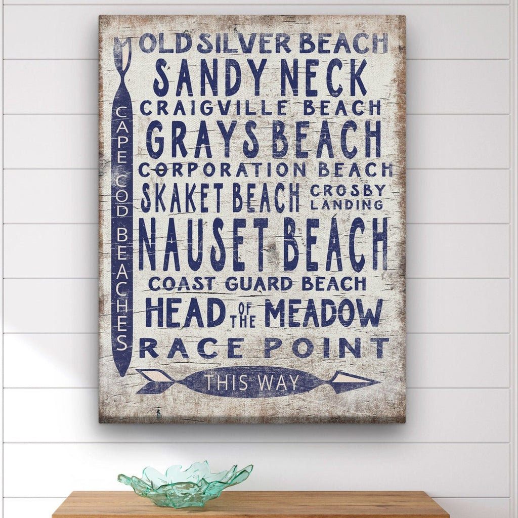 Vintage Cape Cod Beach Sign | Nauset Craigville Race Point Sandy Neck - thewrightstore