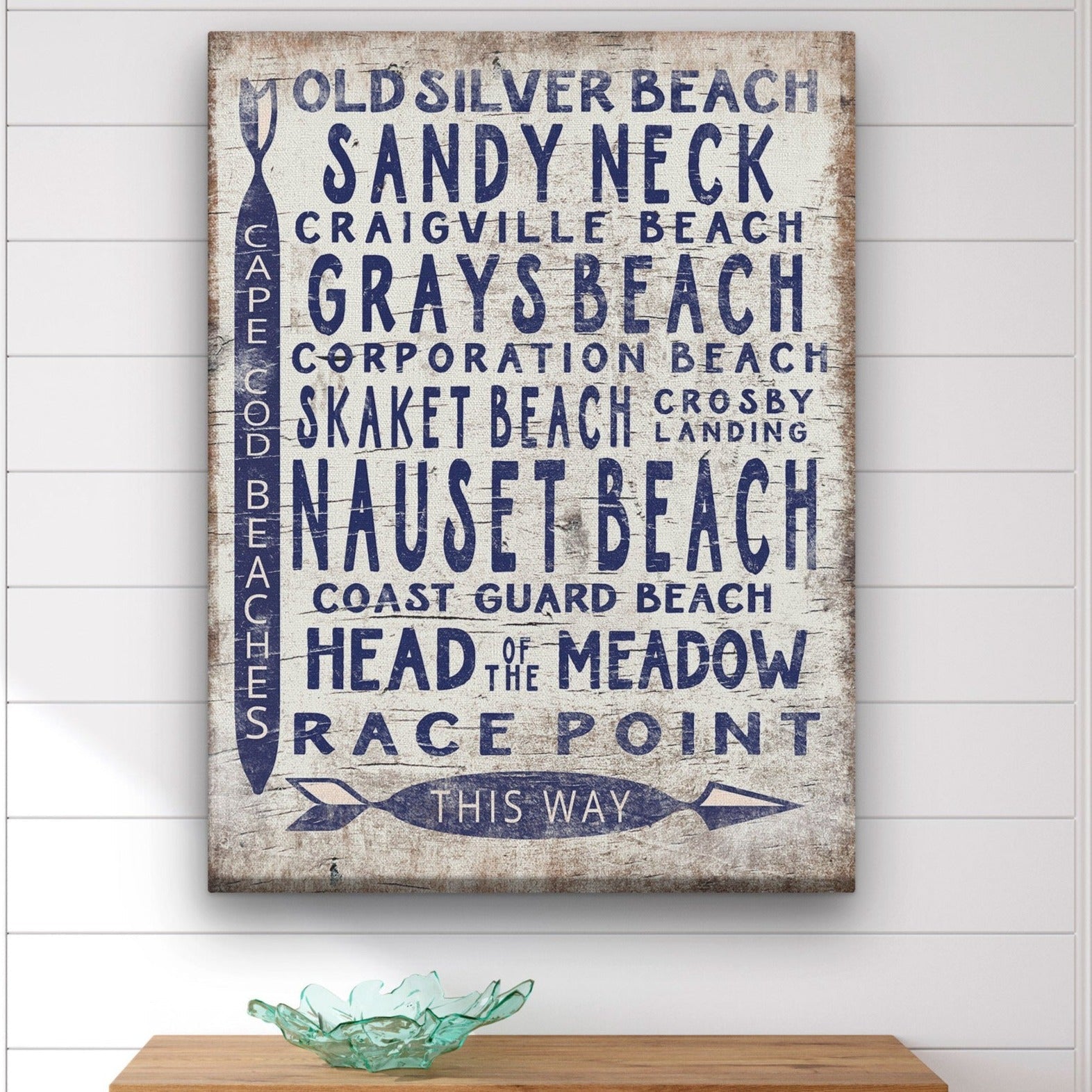 Vintage Cape Cod Beach Sign | Nauset Craigville Race Point Sandy Neck - thewrightstore