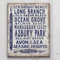 Vintage Jersey Shore Beach Sign | Asbury park, Sea Girt, Manasquan, Seaside Heights - thewrightstore