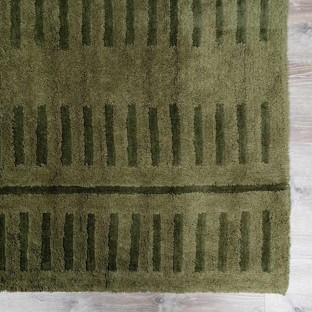 Washable Wool Rug - Green - Clearance - thewrightstore