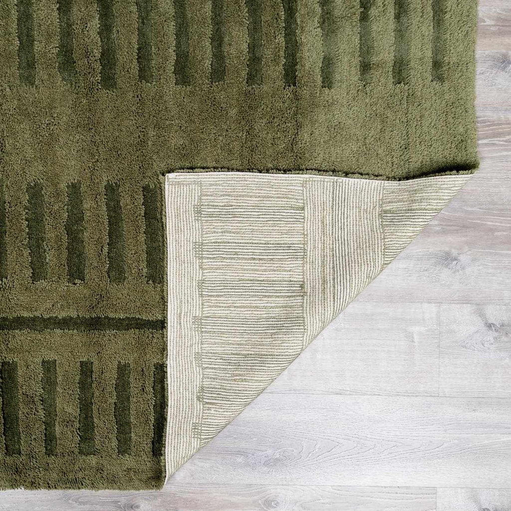 Washable Wool Rug - Green - Clearance - thewrightstore